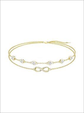 18K Gold Plated Infinity Anklet Bracelet with Birthstone, Gift for Her